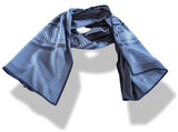 Hermes Men's Bleu Chine/Navy DOUBLE JEU SUITE ET MANQUE 70% Cashmere Stole, BNWT!