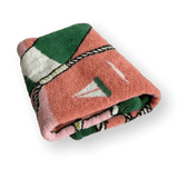 HERMES Bouees Green/Pink Terry Beach Towel 90 x 150 cm