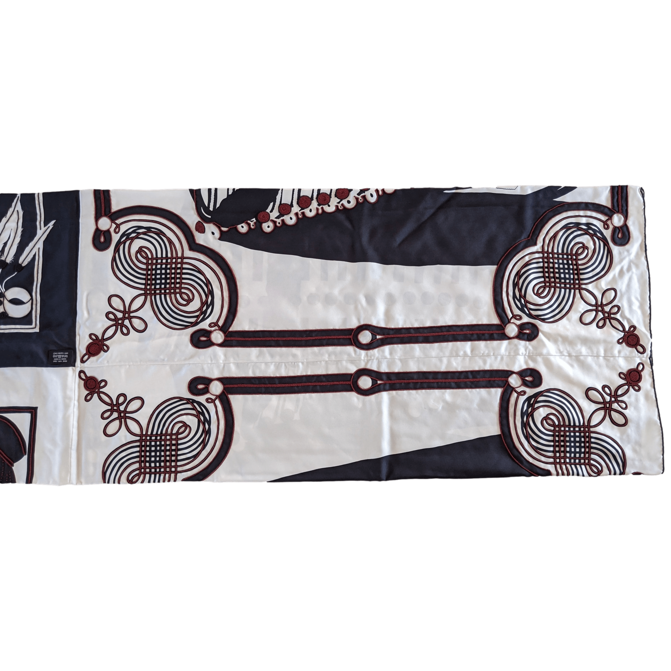 HERMES Precieux BRAZIL - BRANDEBOURG Beaded Embroidered Twill Silk Stole Made in India