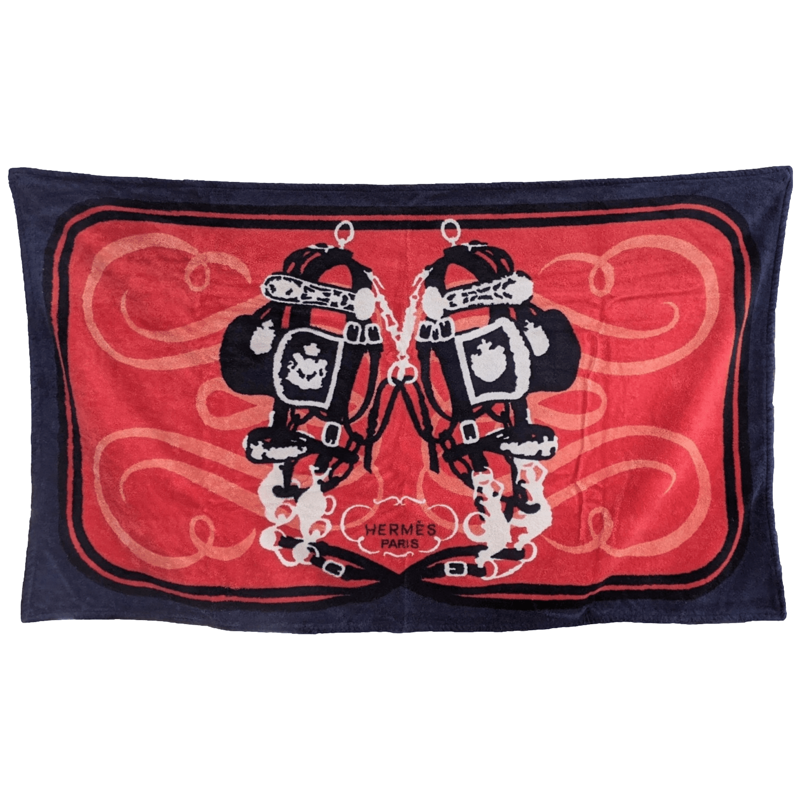 HERMES Brides de Gala Terry Cotton Beach Towel 90 x 150 cm