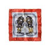 HERMES 1995 Red Bleuette Doll 20 cm Brides de Gala Twill Silk Scarf 90th Anniversary New in Box Collector