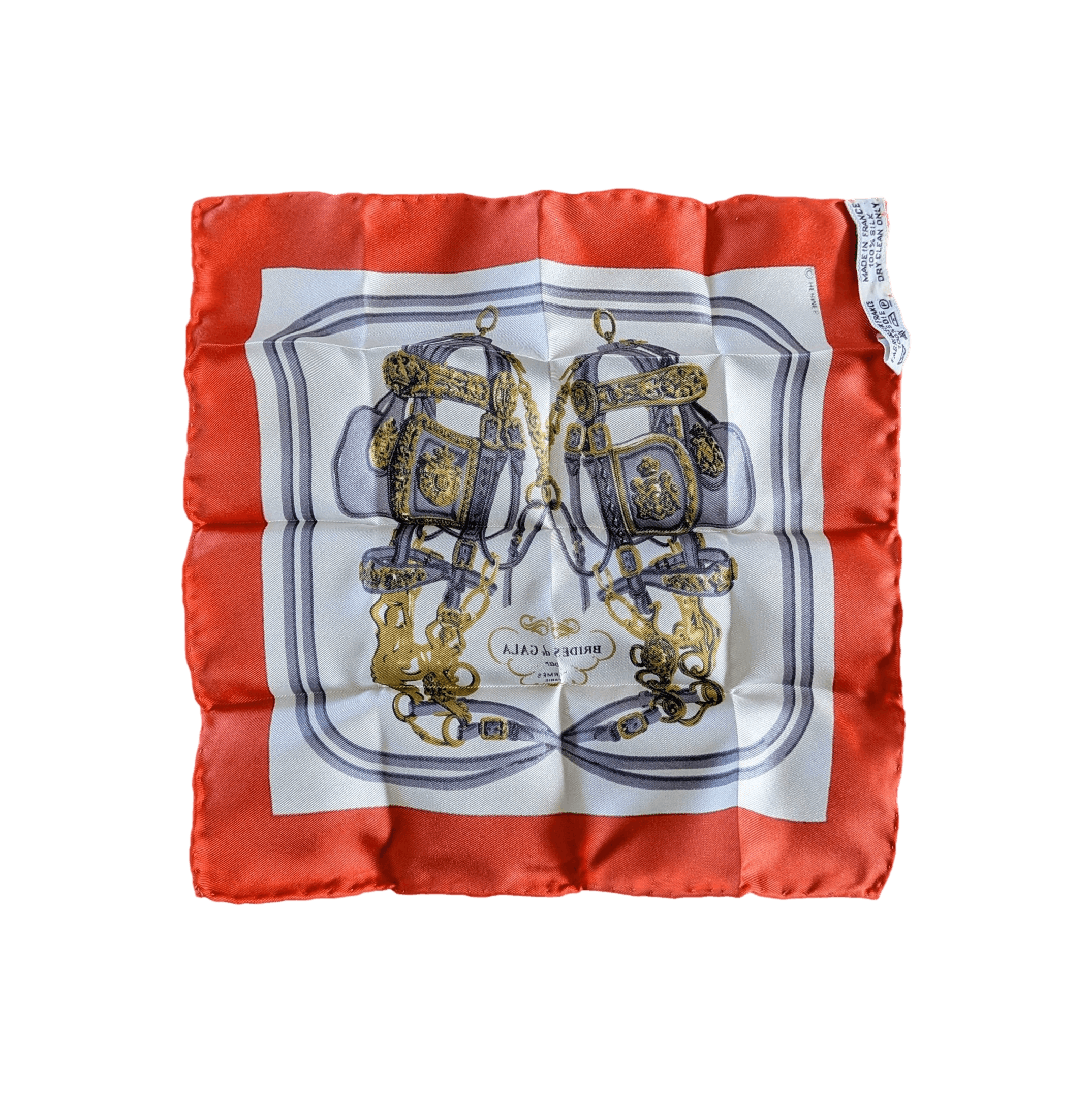 HERMES 1995 Red Bleuette Doll 20 cm Brides de Gala Twill Silk Scarf 90th Anniversary New in Box Collector