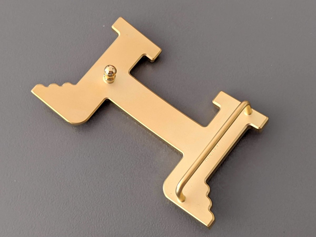 Hermes Brushed Gold H PEGASE Buckle 32 mm, New in white box! - poupishop