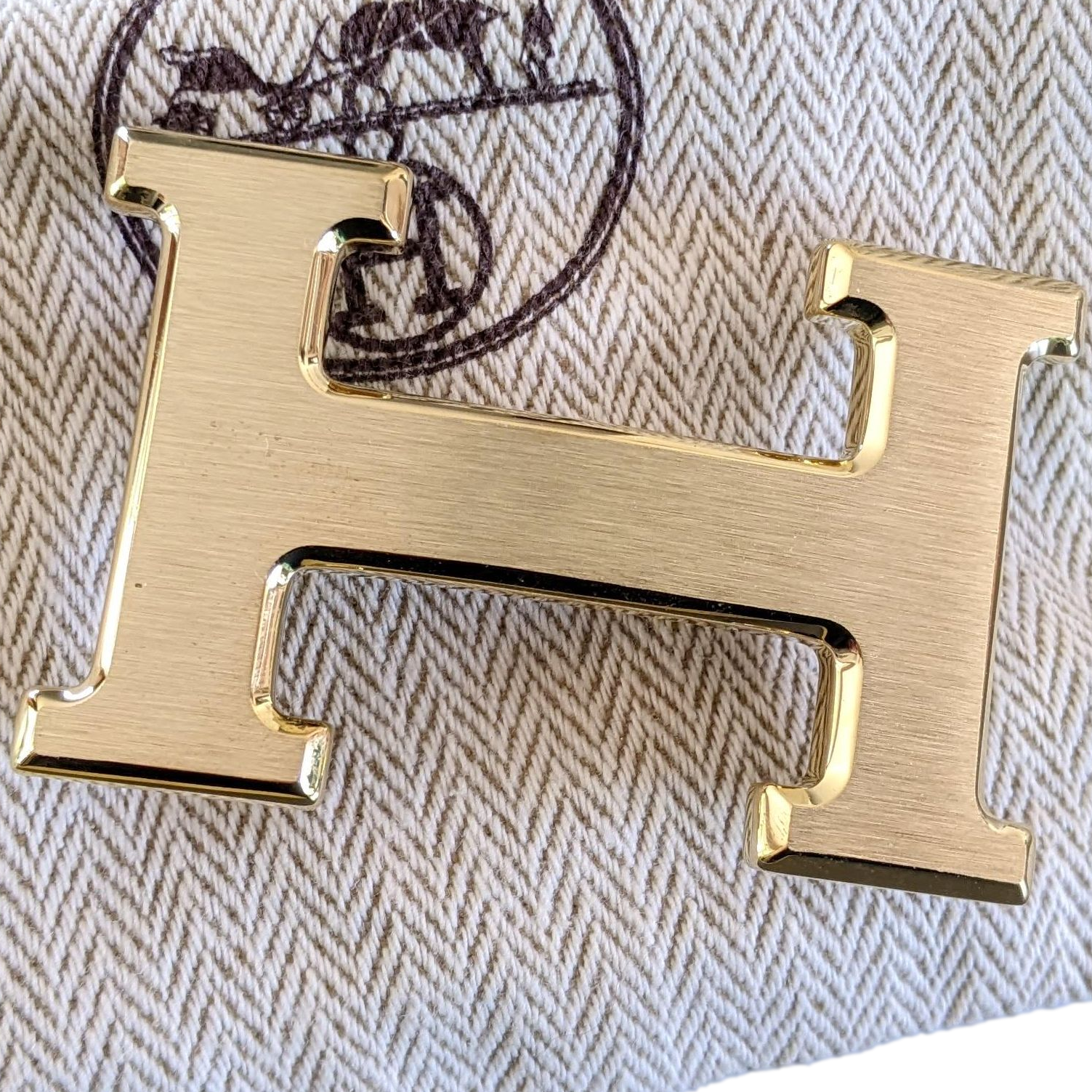 Hermes Brushed Permabrass Buckle H 32mm