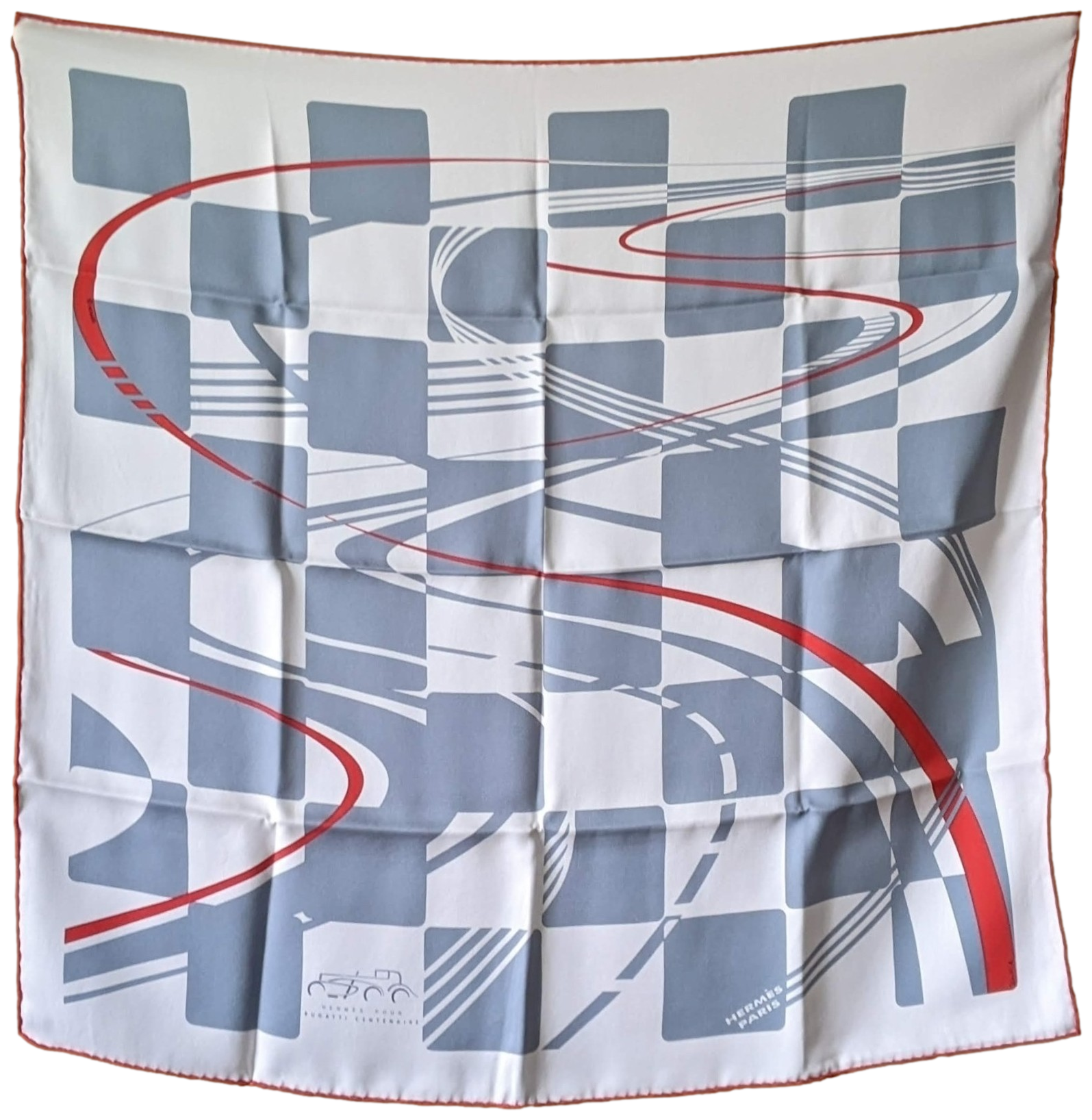 HERMES Special Issue for BUGATTI CENTENAIRE Vintage Silk 70 cm