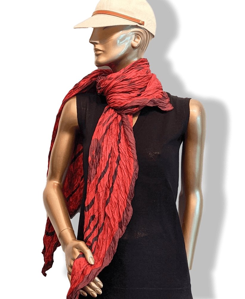 Hermes Burgundy/Red Crumpled IMPRIMEUR FOU COACHING CARRE GEANT GM, BNIB! - poupishop