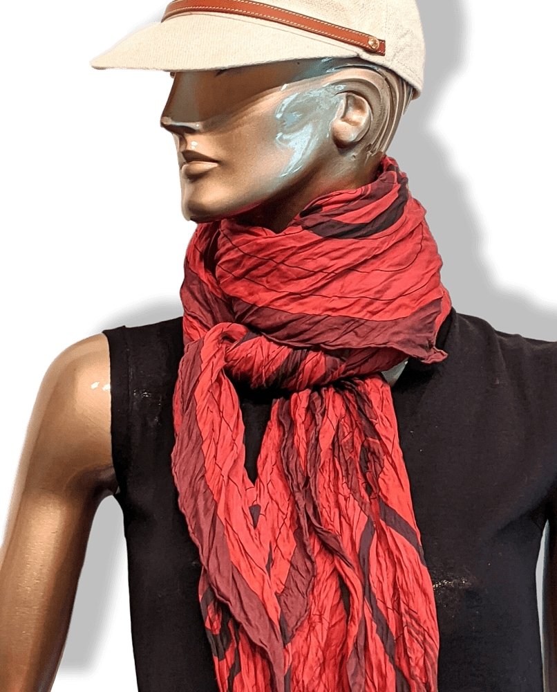 Hermes Burgundy/Red Crumpled IMPRIMEUR FOU COACHING CARRE GEANT GM, BNIB! - poupishop