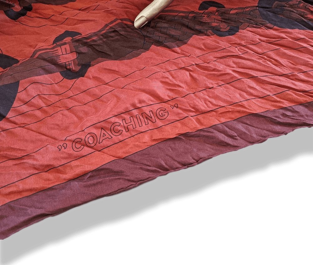 Hermes Burgundy/Red Crumpled IMPRIMEUR FOU COACHING CARRE GEANT GM, BNIB! - poupishop