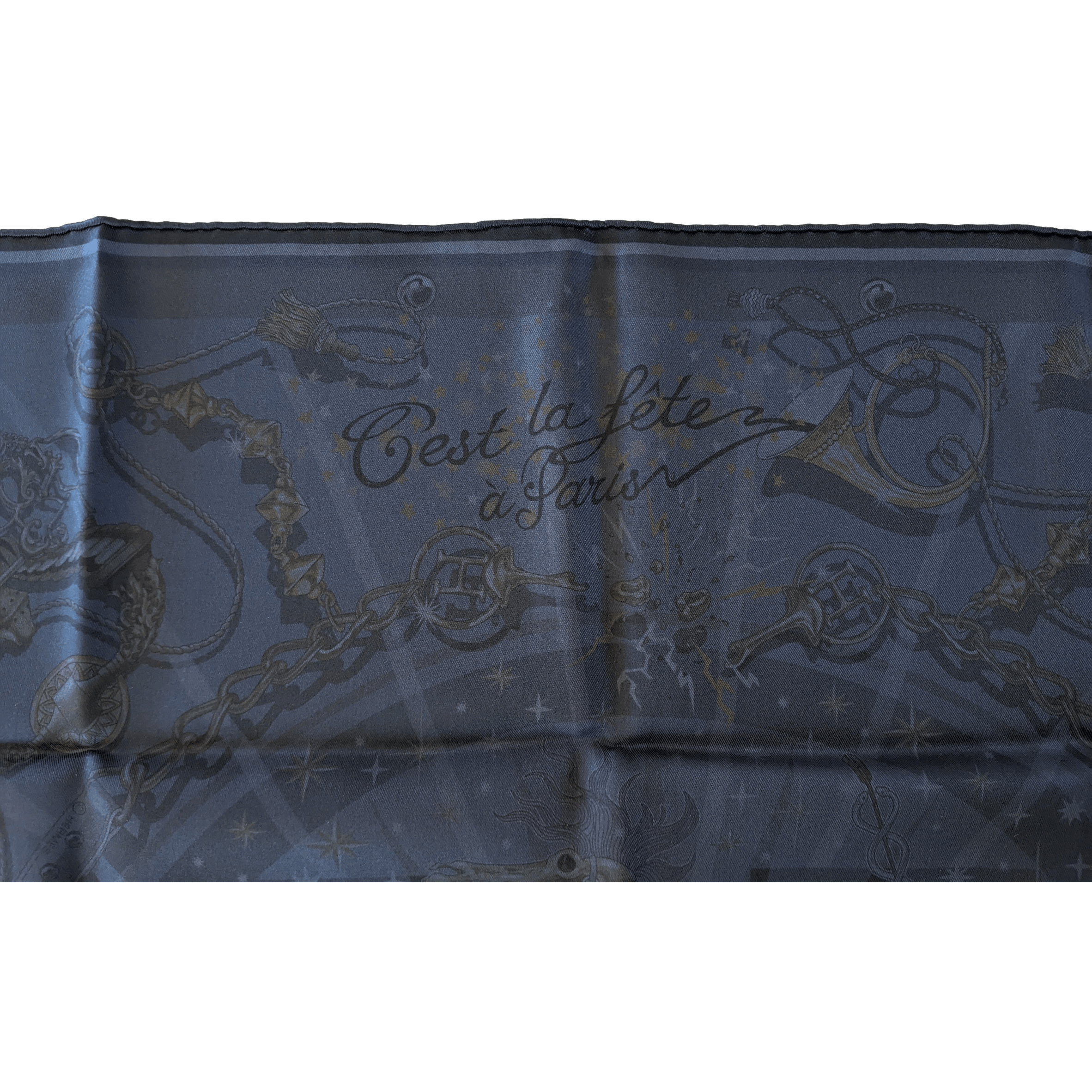 HERMES C'est la Fete a Paris Vintage Silk Scarf 70