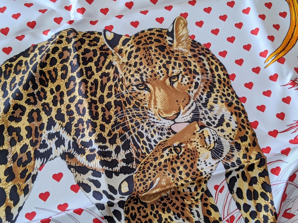 HERMES JUNGLE LOVE LOVE Special Issue by Robert Dallet Twill 90 x 90 cm