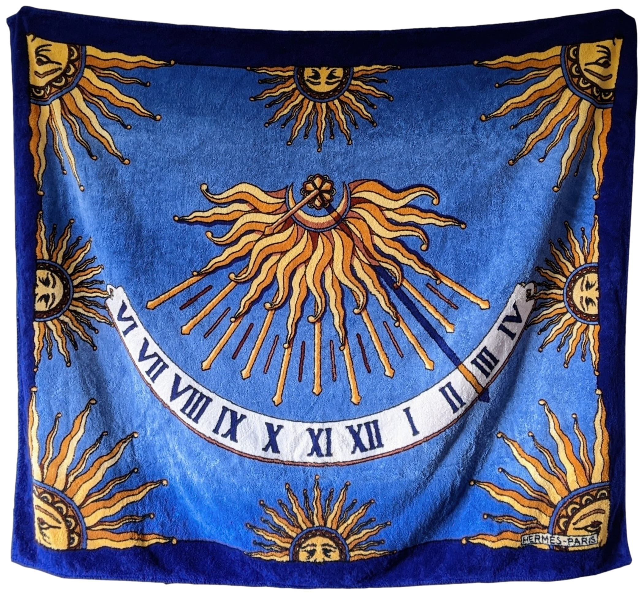HERMES CADRAN SOLAIRE Tapis de Plage Terry Beach Towel XXL 145 x 190 cm