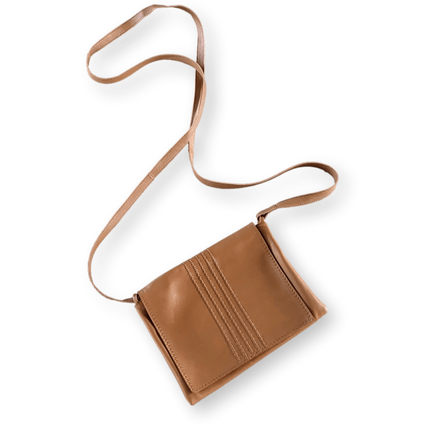 HERMES Tan Xtra Supple Calfskin Crossbody Pochette Bag
