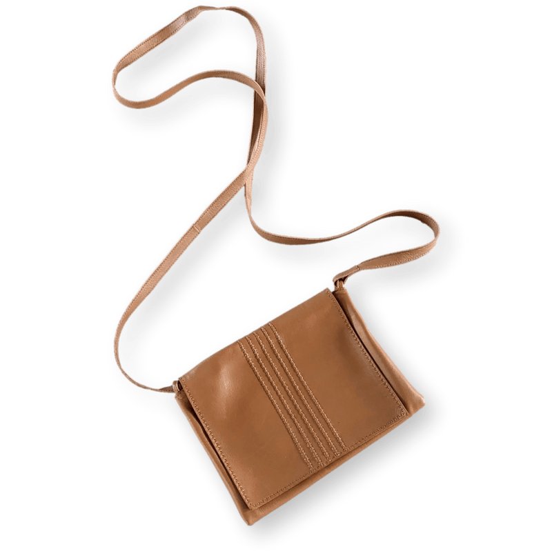 HERMES Tan Xtra Supple Calfskin Crossbody Pochette Bag