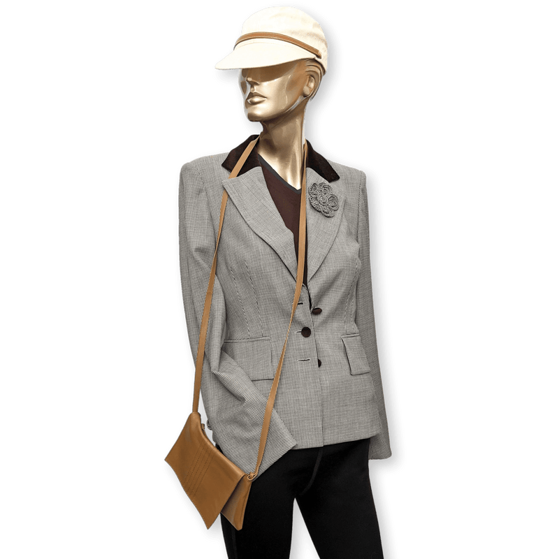 HERMES Tan Xtra Supple Calfskin Crossbody Pochette Bag