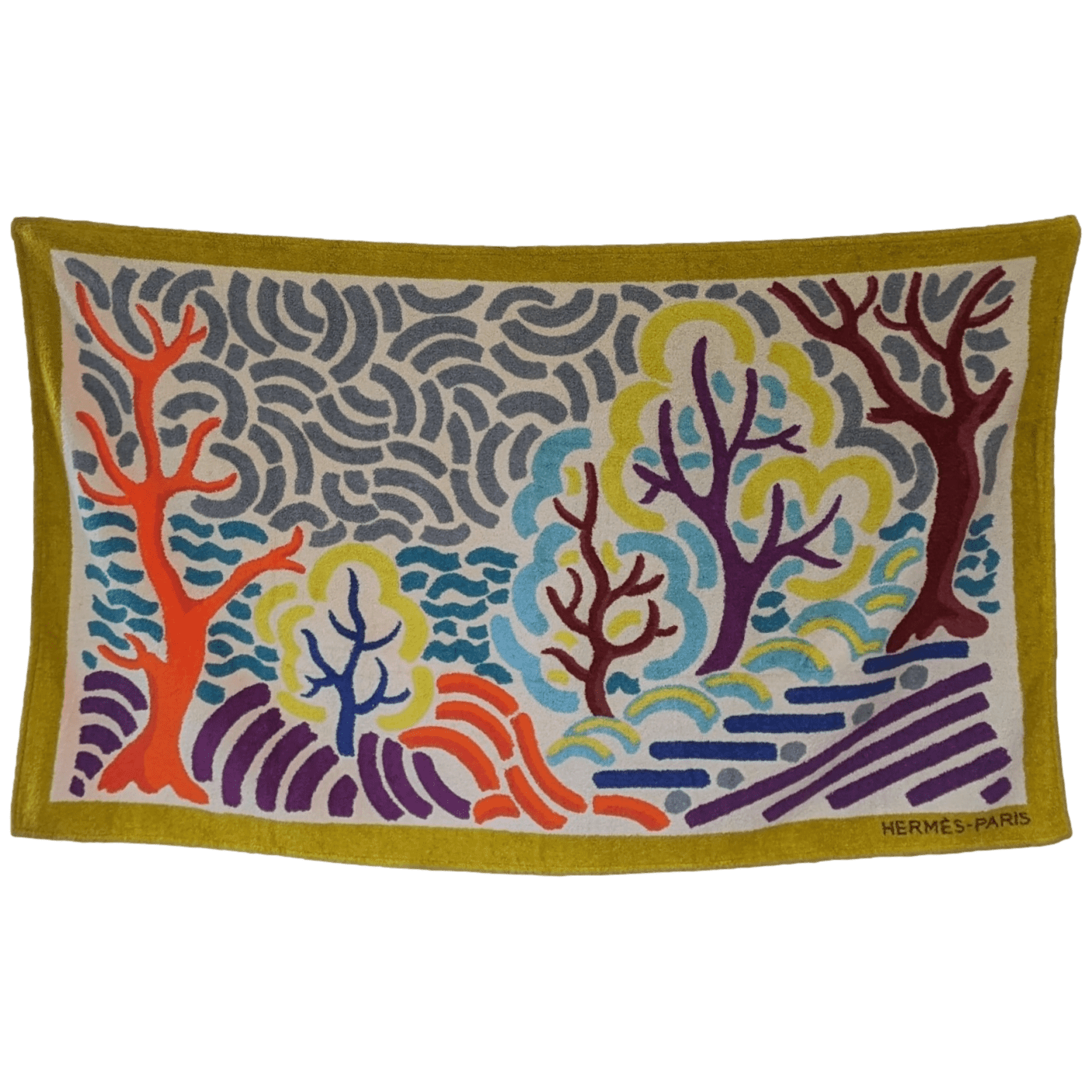 HERMES Corail Terry  Beach Towel GM