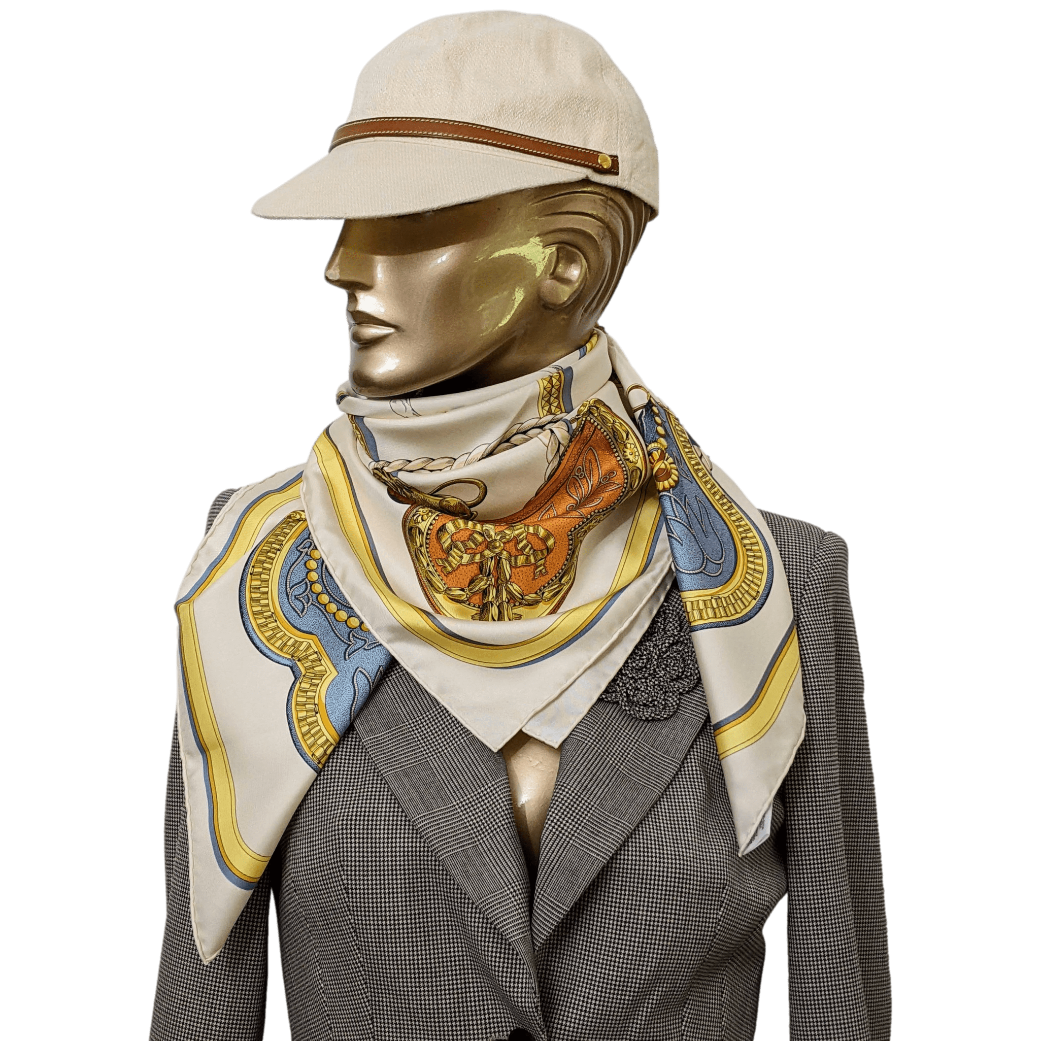 HERMES CARRE DE TOUJOURS -  GRAND APPARAT by Jacques Eudel Twill Scarf 90 x 90 cm