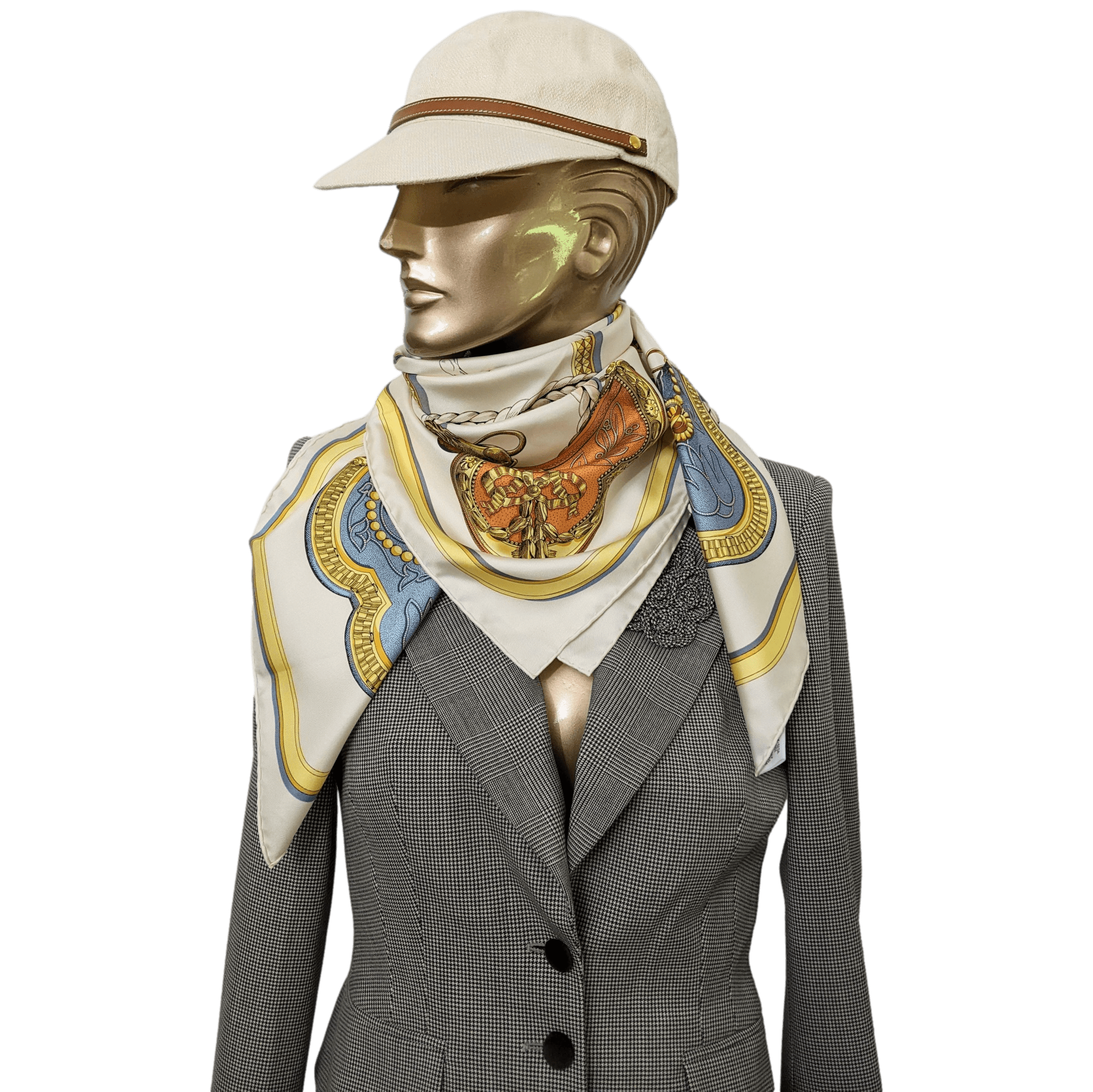 HERMES CARRE DE TOUJOURS -  GRAND APPARAT by Jacques Eudel Twill Scarf 90 x 90 cm