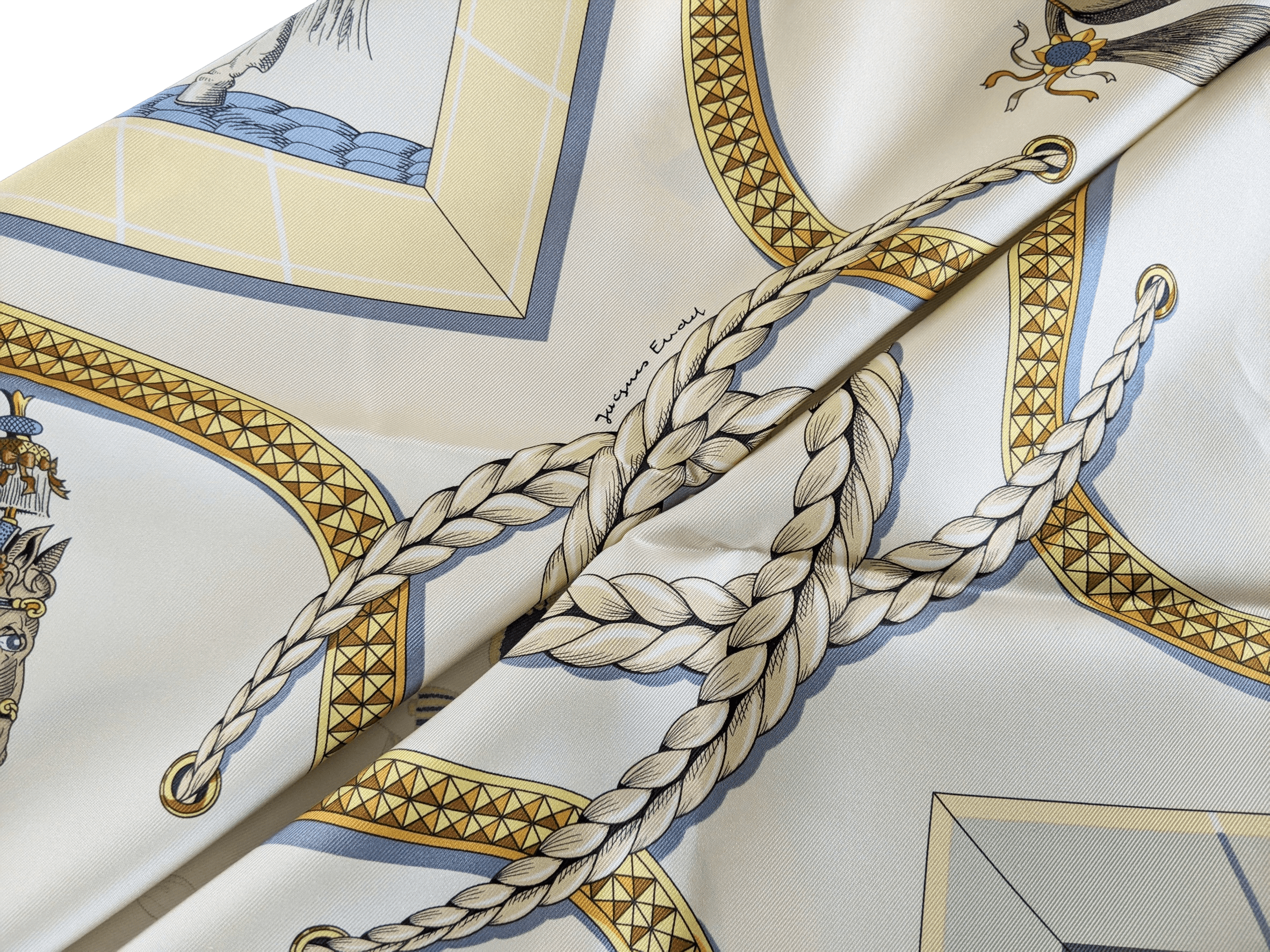 HERMES CARRE DE TOUJOURS -  GRAND APPARAT by Jacques Eudel Twill Scarf 90 x 90 cm