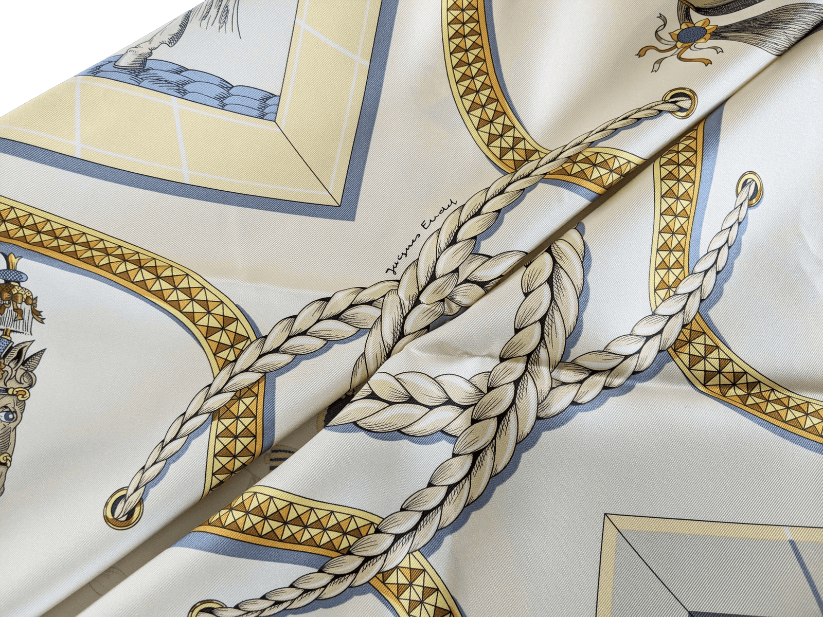 HERMES CARRE DE TOUJOURS - GRAND APPARAT by Jacques Eudel Twill HERMES CARRE DE TOUJOURS - GRAND APPARAT by Jacques Eudel Twill