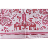 HERMES 2008 Pink Carre Kantha Indian's Patterns Twill 90 90 cm