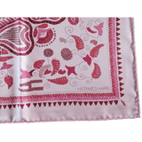 HERMES 2008 Pink Carre Kantha Indian's Patterns Twill 90 90 cm