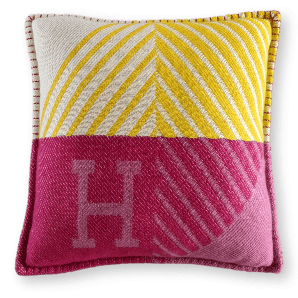 HERMES Zellige 100% Cashmere Pillow 43 x 43 cm, New! | poupishop