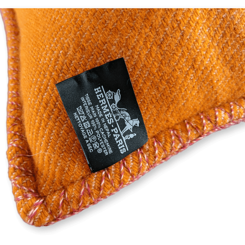 HERMES Zellige 100% Cashmere Pillow 43 x 43 cm