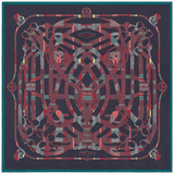 HERMES Cavalcadour Morning by Nigel Peake Cashmere Shawl 140 x 140 cm