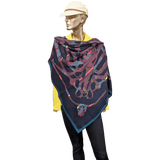 HERMES Cavalcadour Morning by Nigel Peake Cashmere Shawl 140 x 140 cm