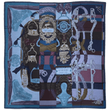 HERMES 2015 Cavalleria d'Etriers by Virginie Jamin Cashmere Shawl 140 x 140 cm