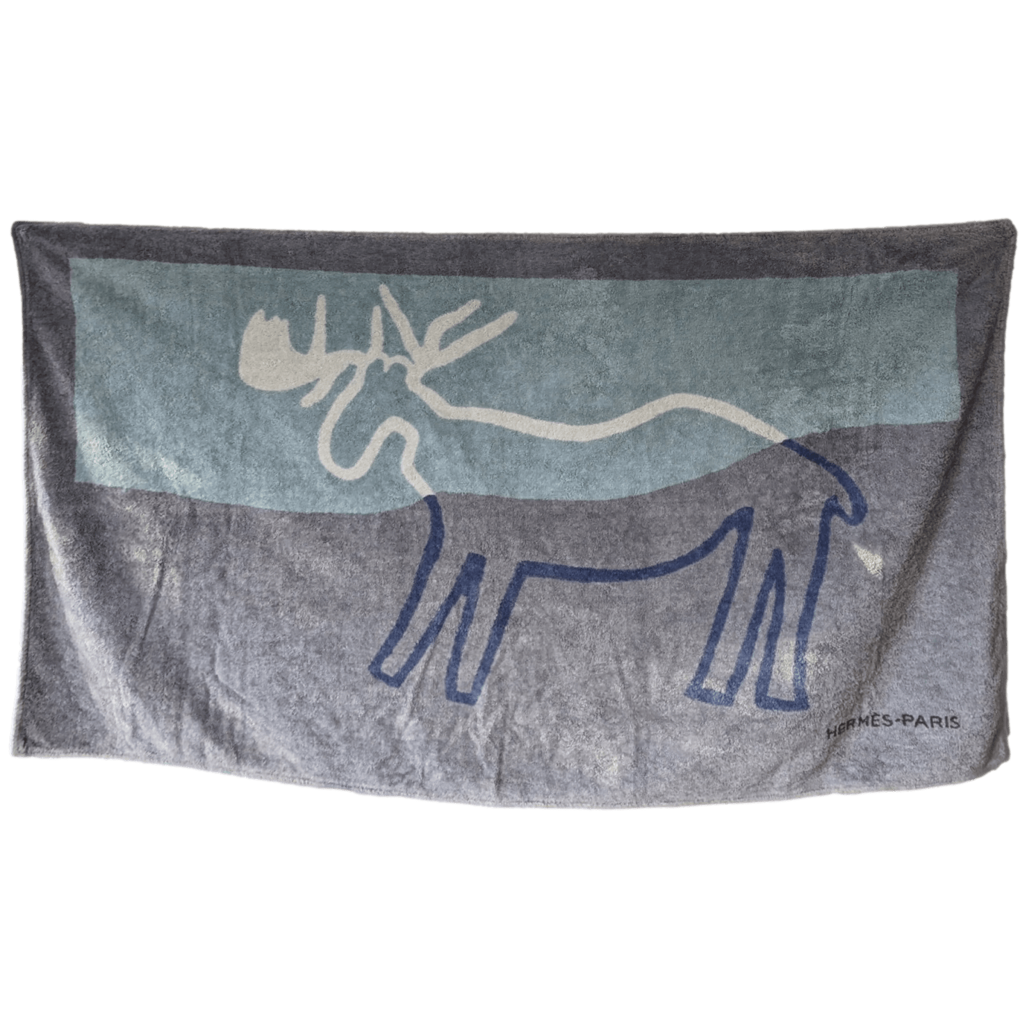 HERMES Cerf Terry Beach Towel 90 x 150 cm