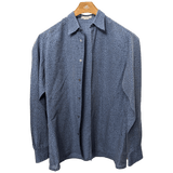 HERMES Men's Blue Chaine d'Ancre Cotton Long Sleeves Shirt, Sz44