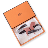 HERMES Box with its small Petit H Horse Leather charm & Bolduc