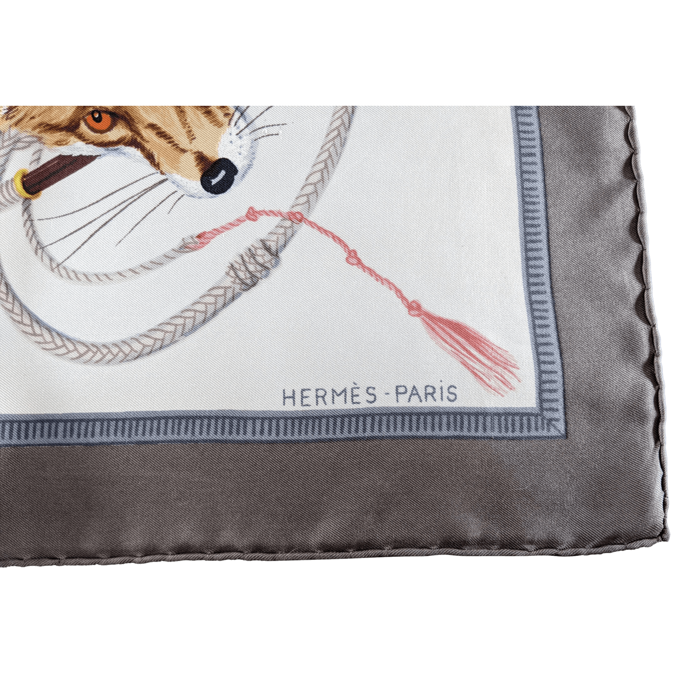 HERMES Chasse au Renard Hugo Grygkar Scarf 90