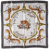 HERMES Chasse au Renard Hugo Grygkar Scarf 90