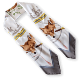 HERMES Chasse au Renard Hugo Grygkar Scarf 90