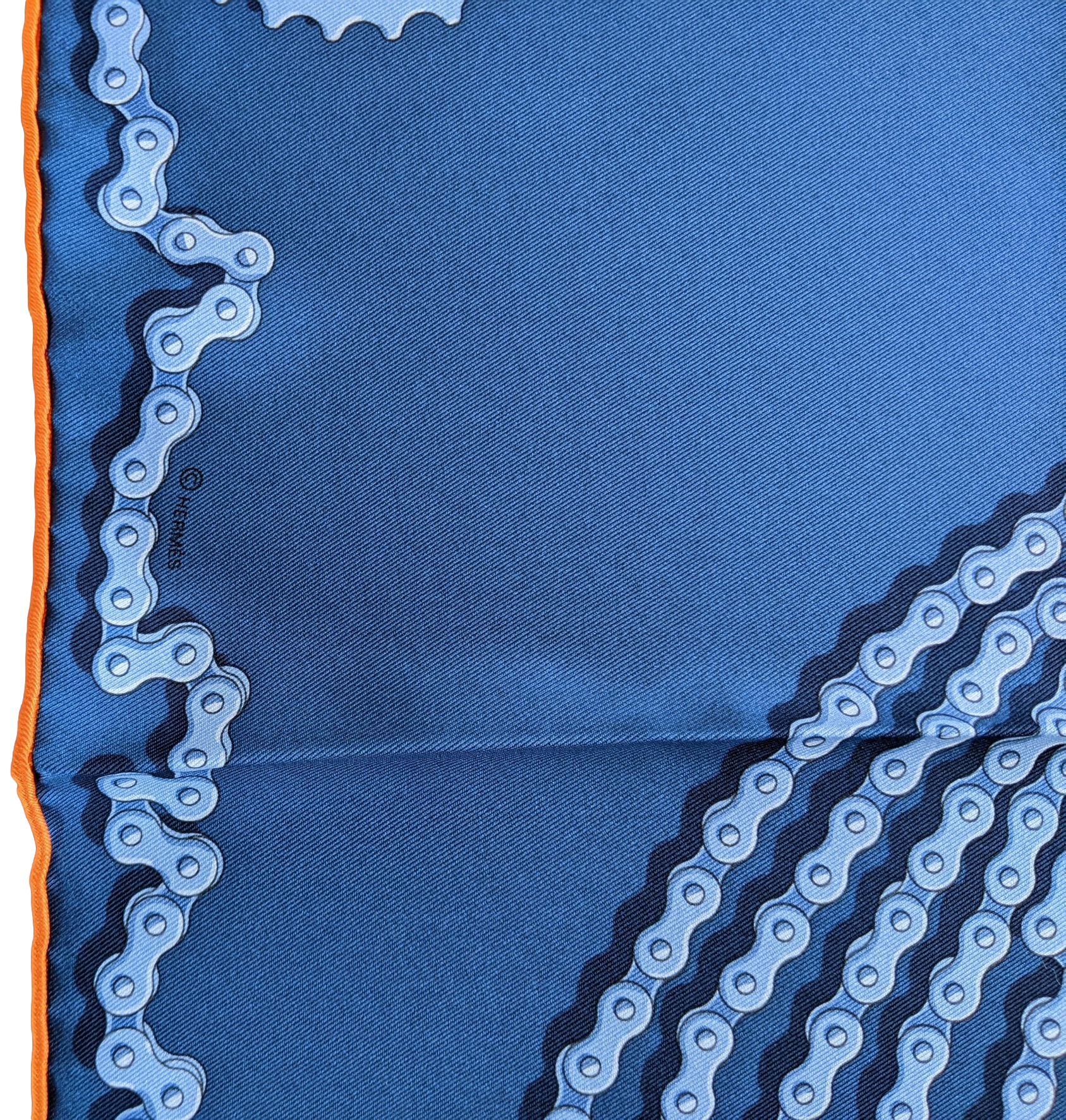 HERMES CHEVAL DECHAINE [D1023.5] Twill Gavroche 45 x 45 cm