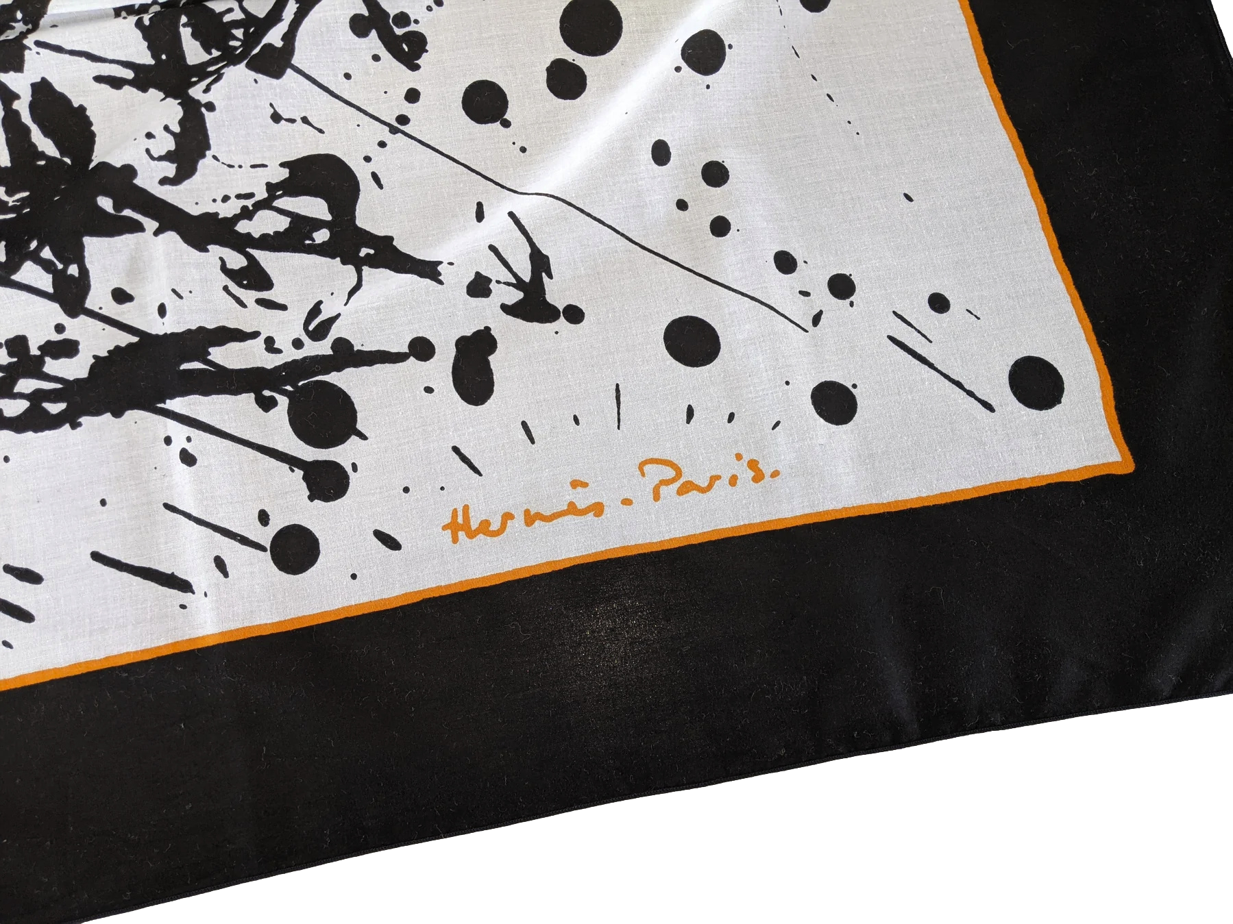 Hermes 2004 B/W "Cheval Surprise" Mousseline of Cotton Pareo