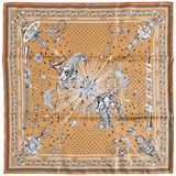 HERMES Golden Beige Chorus Stellarum by Daiske Nomura Bandana 55 x 55 cm
