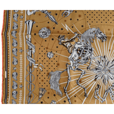 HERMES Golden Beige Chorus Stellarum by Daiske Nomura Bandana 55 x 55 cm