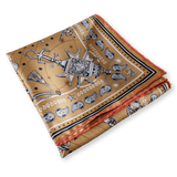 HERMES Golden Beige Chorus Stellarum by Daiske Nomura Bandana 55 x 55 cm