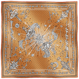 HERMES Golden Beige Chorus Stellarum by Daiske Nomura Bandana 55 x 55 cm