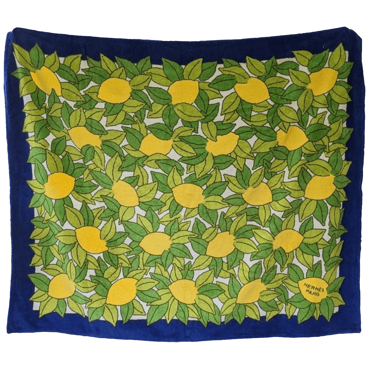 HERMES Citrons XXL Terry Beach Towel 148 x 220 cm