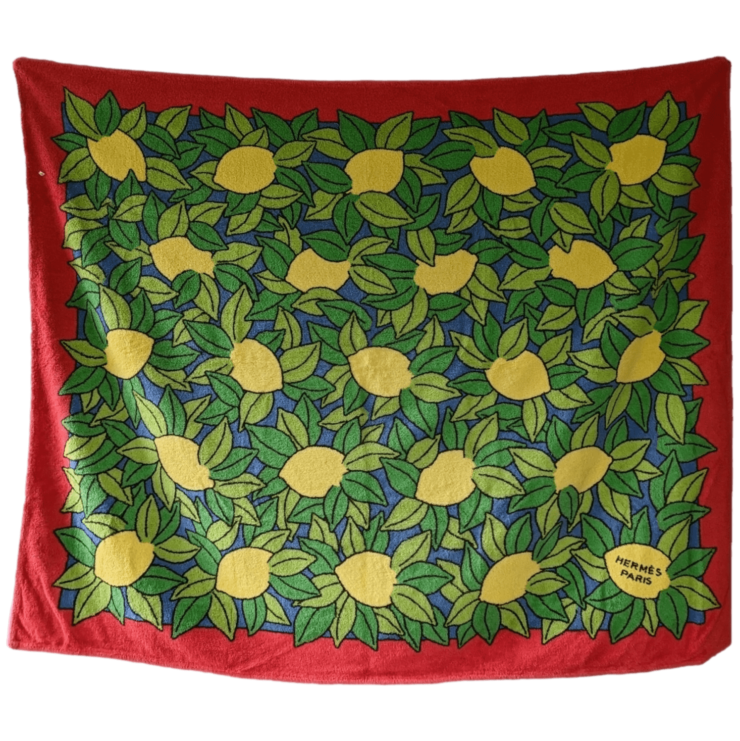 HERMES Citrons Terry Beach Towel XXL 148 x 220 cm