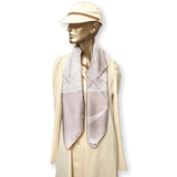 HERMES Clair de Lune Double Face Twill Scarf 90