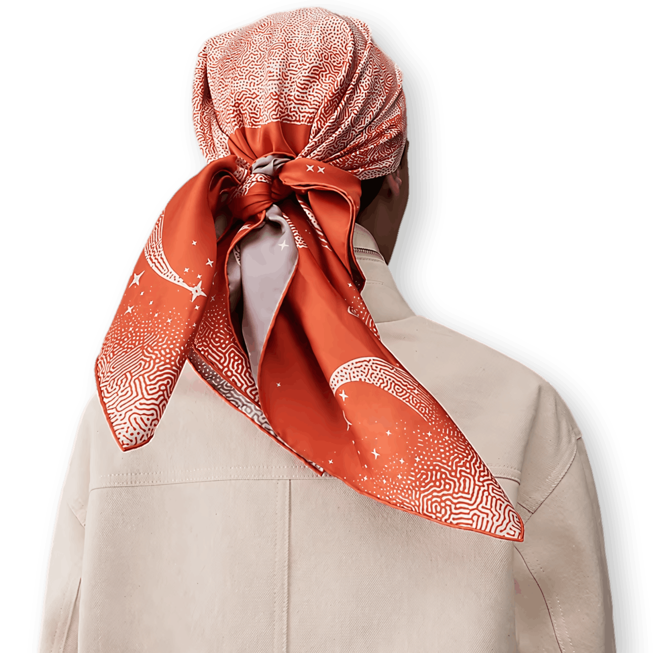 HERMES Clair de Lune Double Face Twill Scarf 90