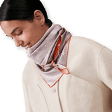 HERMES Clair de Lune Double Face Twill Scarf 90
