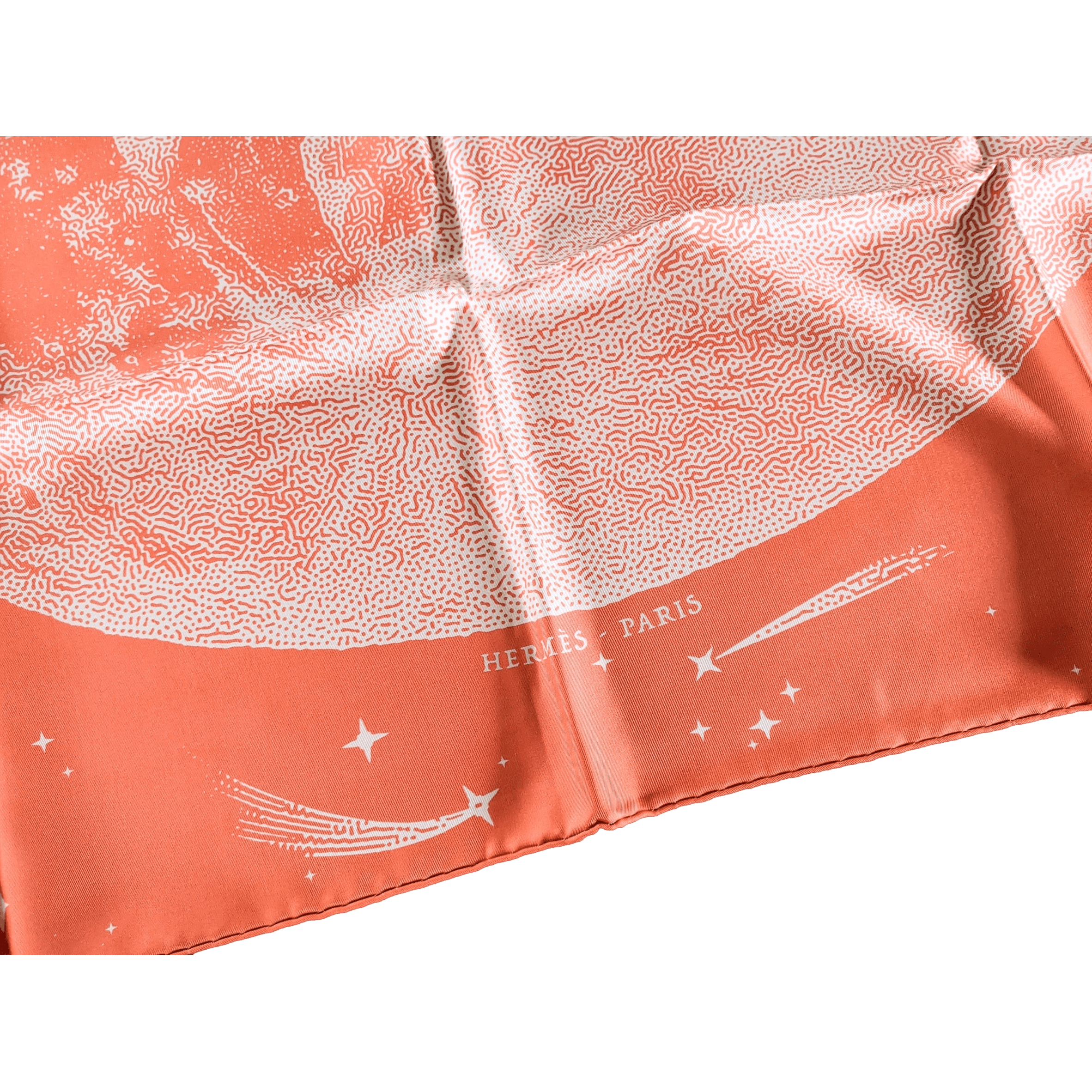 HERMES Clair de Lune Double Face Twill Scarf 90