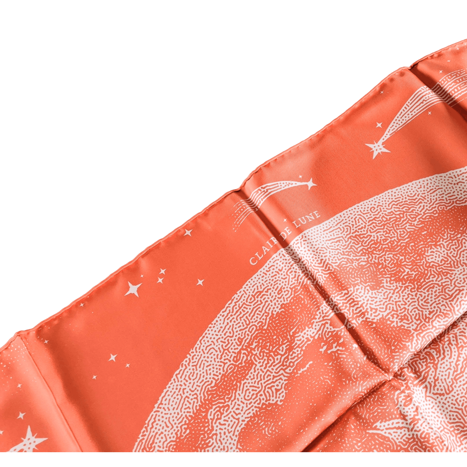 HERMES Clair de Lune Double Face Twill Scarf 90