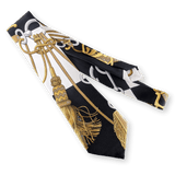 HERMES Vintage 1970s Cliquetis Vintage Twill Silk Tie 9.5 cm in Box